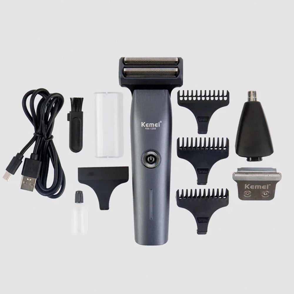 KEMEI 3 IN 1 GROOMING KIT WITH SHAVER TRIMMER Model KM-1258