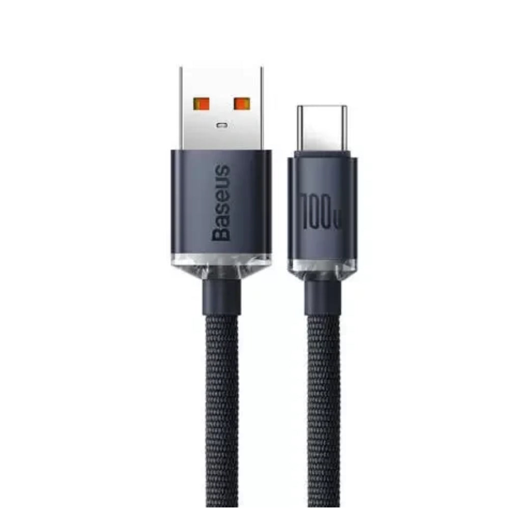 BASEUS USB TO TYPE C CABLE Model CRYSTAL SHINE 100W 1.2M