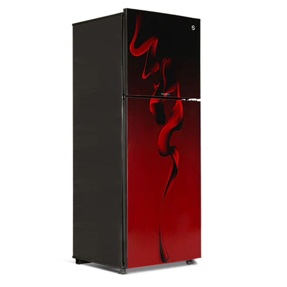 PEL FLAT GLASS DOOR INVERTERON REFRIGERATOR Model 21870 MAROON BLAZE