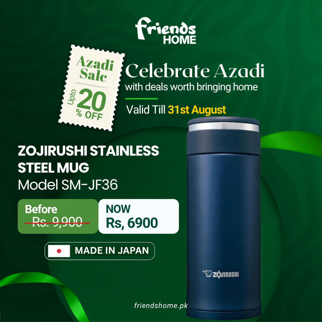 ZOJIRUSHI STAINLESS STEEL MUG Model SM-JF36