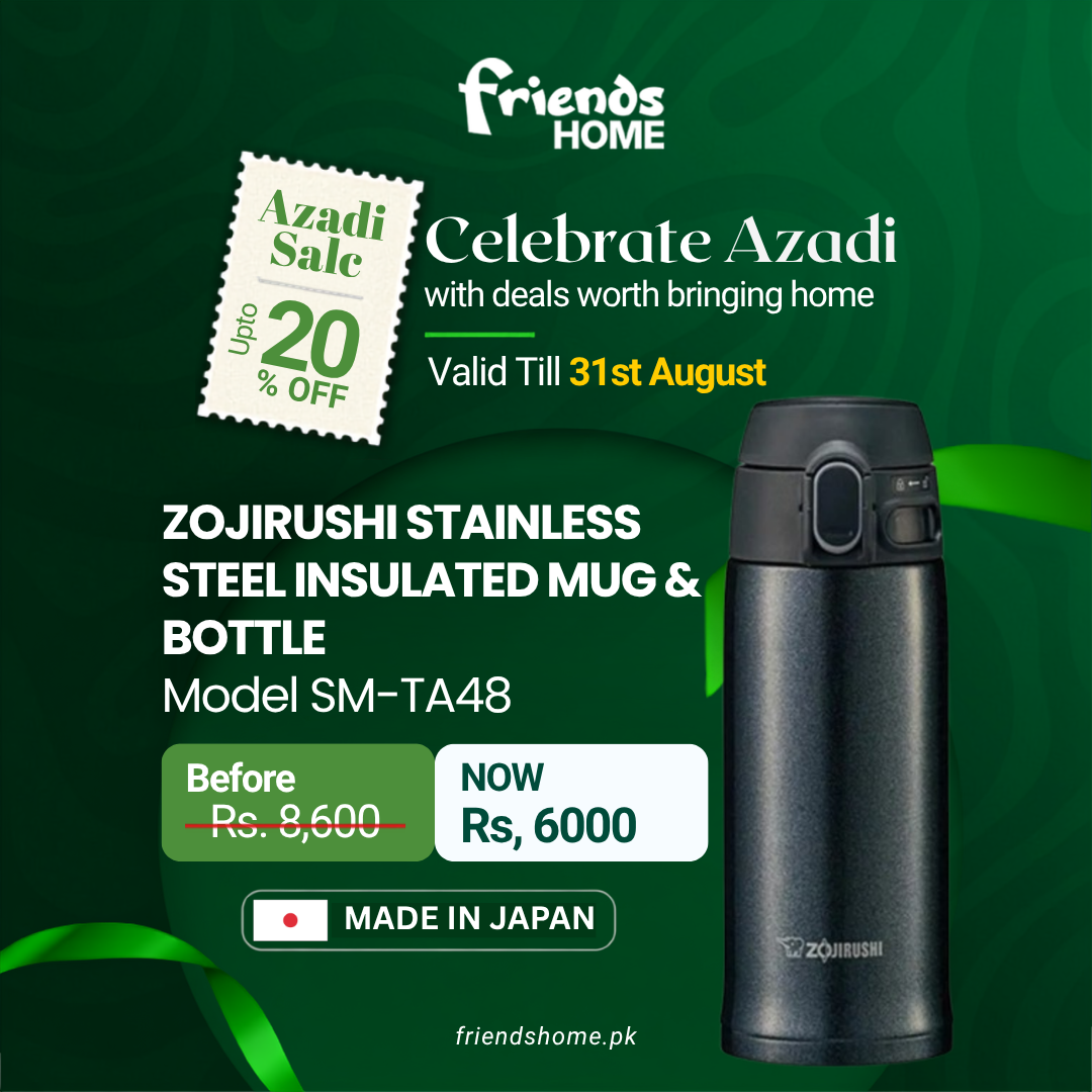 ZOJIRUSHI STAINLESS STEEL INSULATED MUG & BOTTLE Model SM-TA48