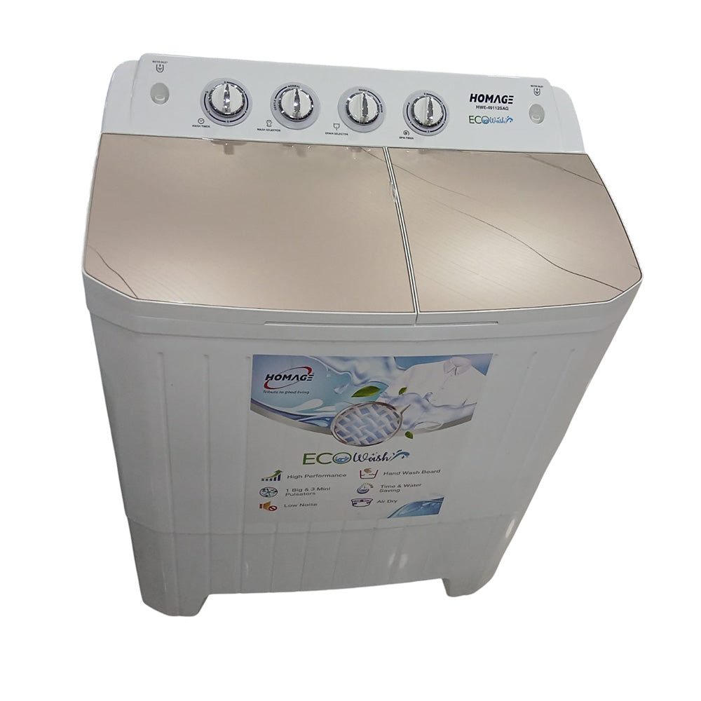 HOMAGE TWIN TUB WASHING MACHINE Model HWE-49102SAG GOLDEN