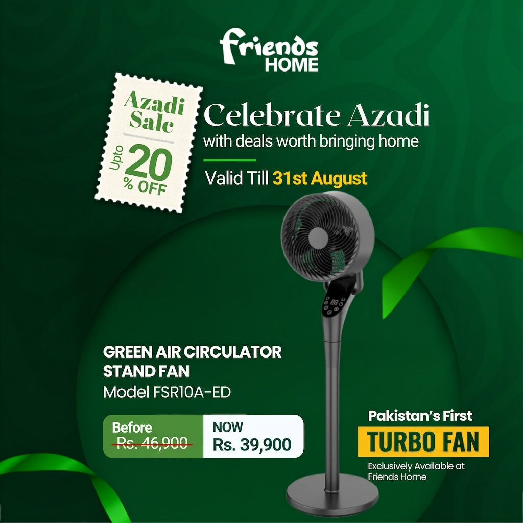 GREEN AIR CIRCULATOR STAND FAN Model FSR10A-ED
