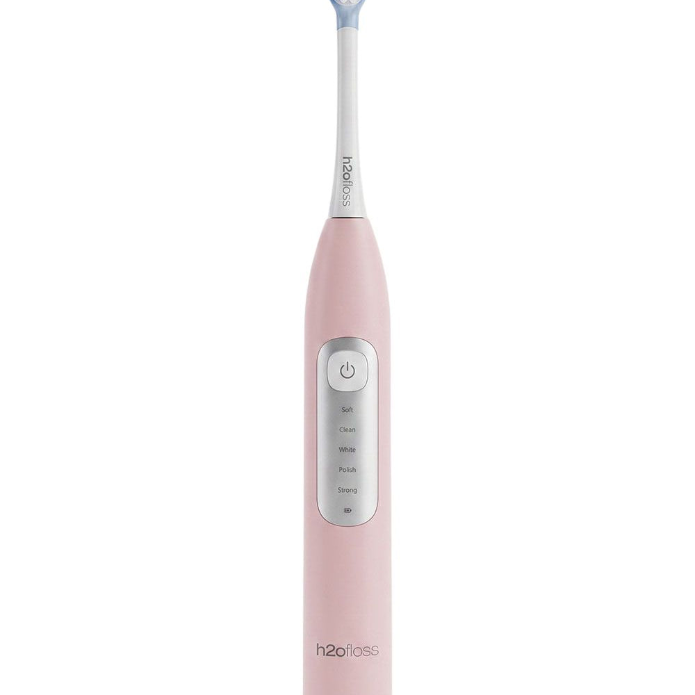 H2OFLOSS BT-02 pink electric toothbrush front view
