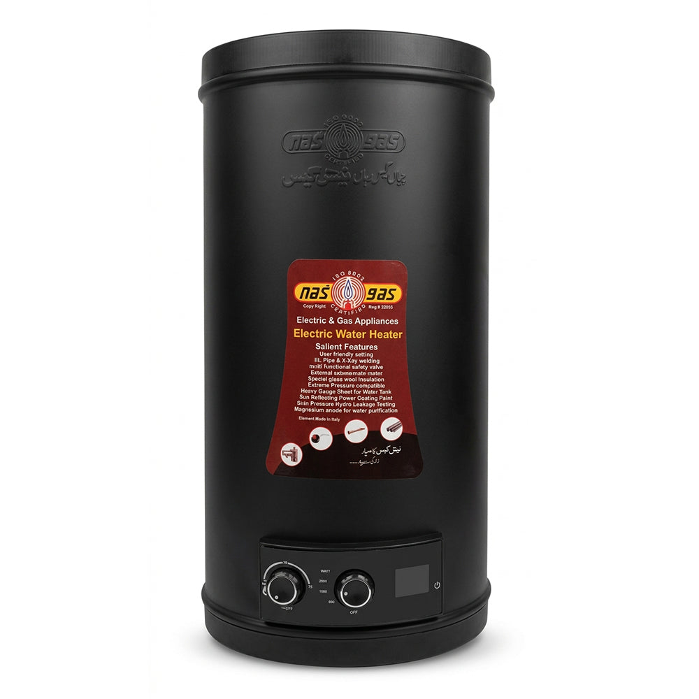 NASGAS ELECTRIC & SOLAR GEYSER 40 LITER Model DE-40LTR SOLAR DELUX