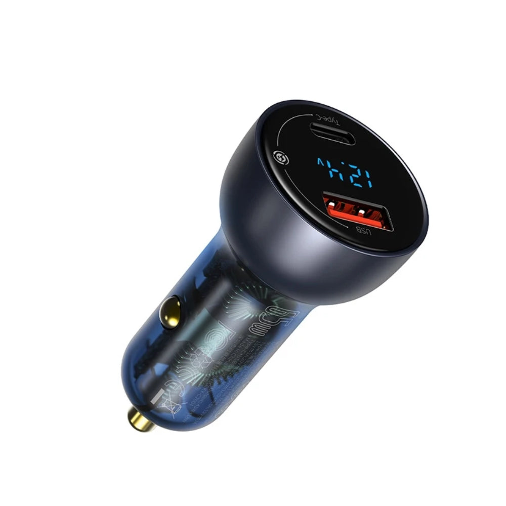 BASEUS CAR CHARGER Model DIGITAL DISPLAY QC+PPS 65W