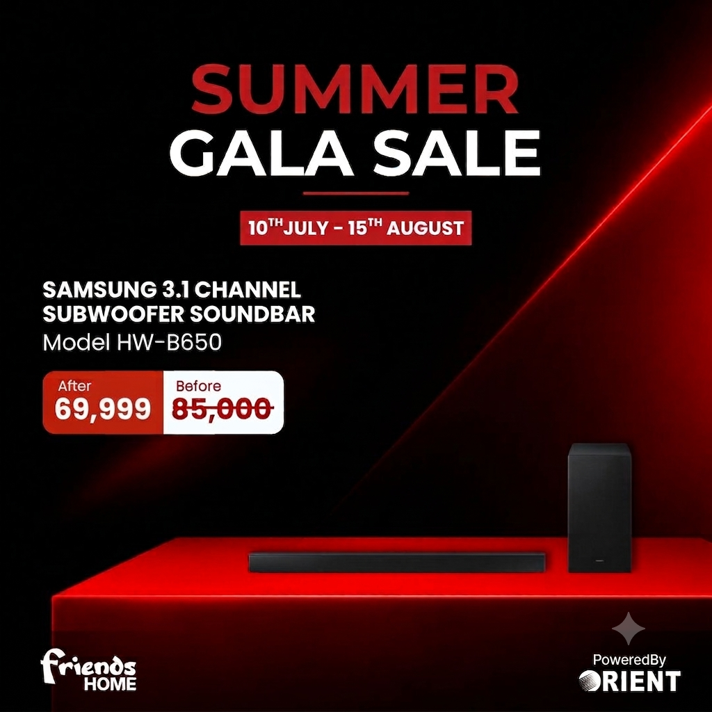 SAMSUNG 3.1 CHANNEL SUBWOOFER SOUNDBAR Model HW-B650F