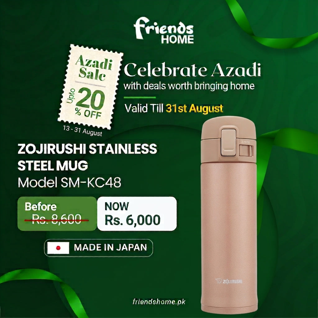 ZOJIRUSHI STAINLESS STEEL MUG Model SM-KC48