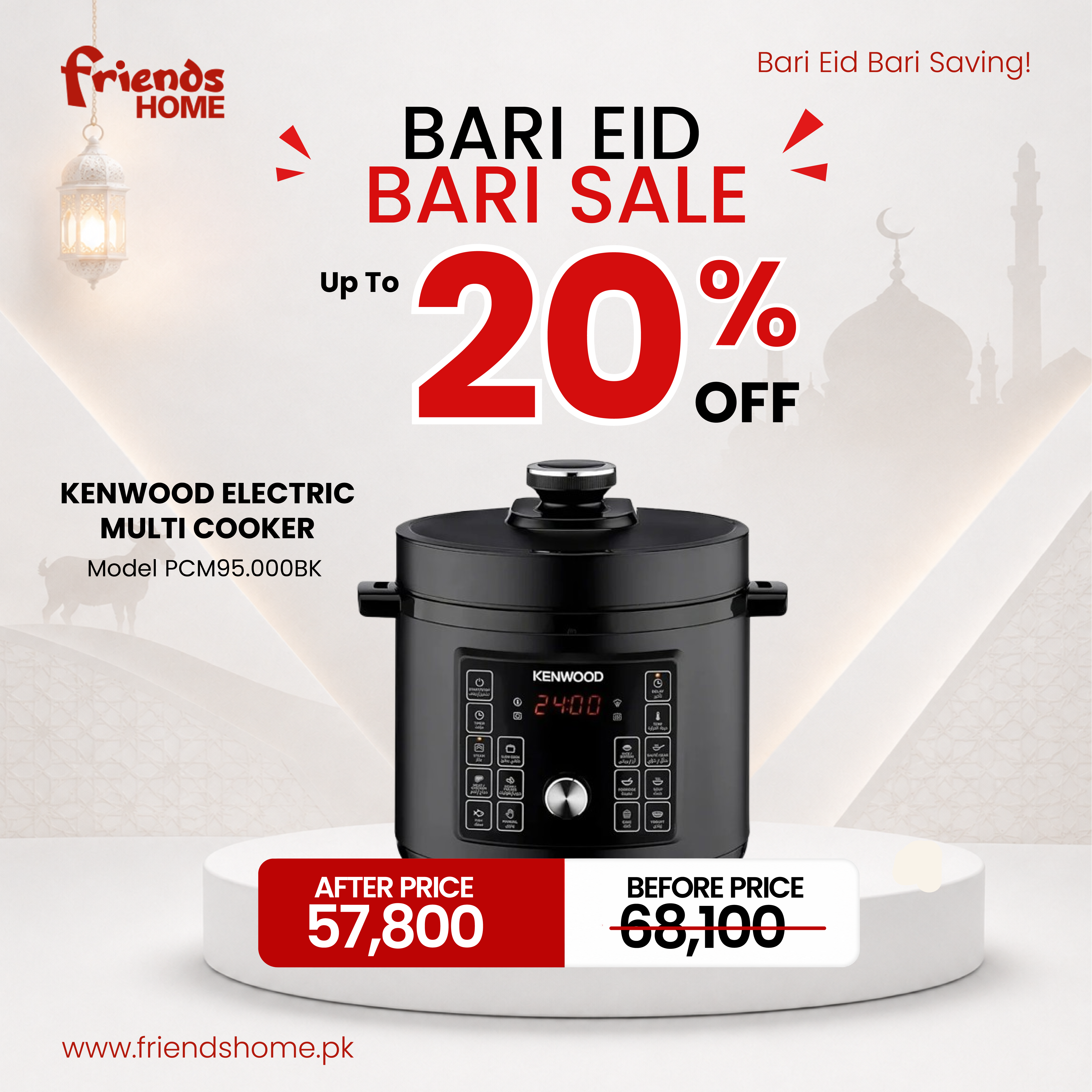 KENWOOD ELECTRIC MULTI COOKER Model PCM95.000BK