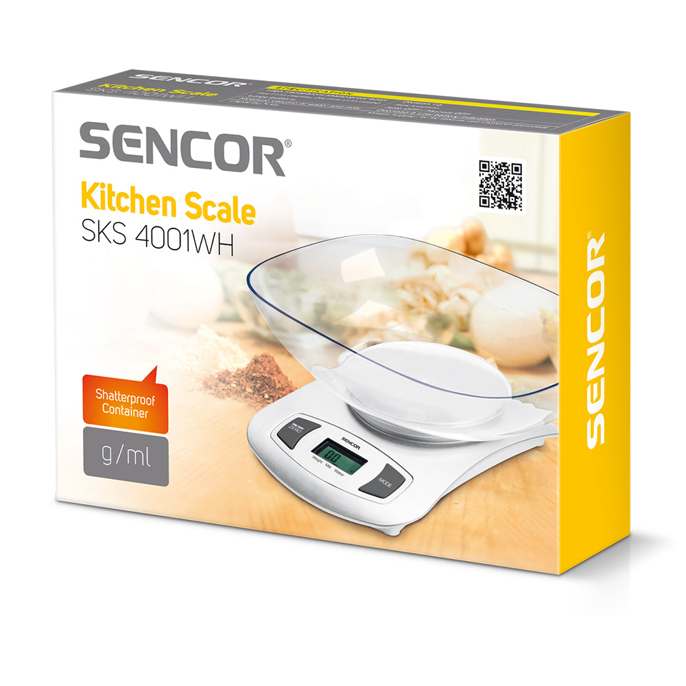 SENCOR KITCHEN WEIGTH SCALE Model SKS 4001WH