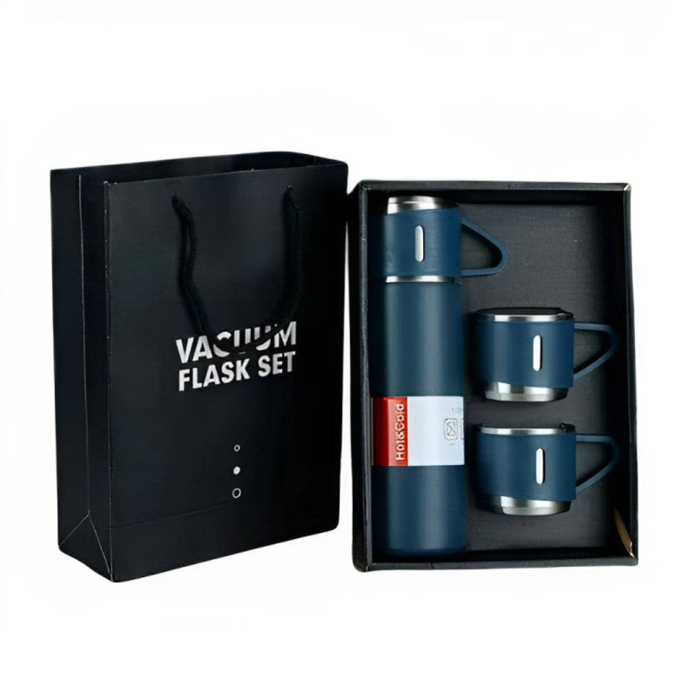 STAINLESS STEEL VACUUM FLASK SET WITH CUBS-500ML