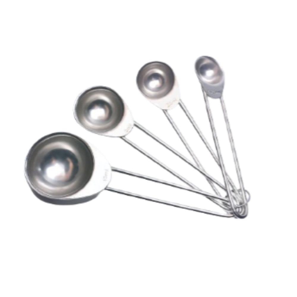 STAINLESS STEEL MEASURING CUPS AND SPOONS BAKING TOOL SET OF 4