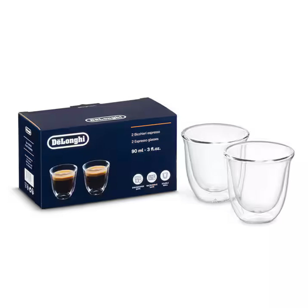 DELONGHI DOUBLE WALL ESPRESSO GLASSES 90ML Model DLSC310