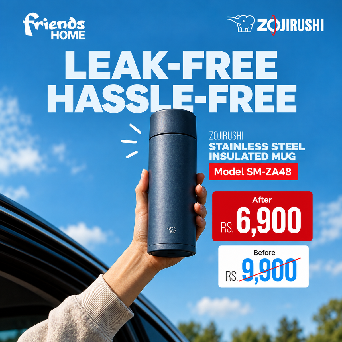 ZOJIRUSHI STAINLESS STEEL INSULATED MUG Model SM-ZA48