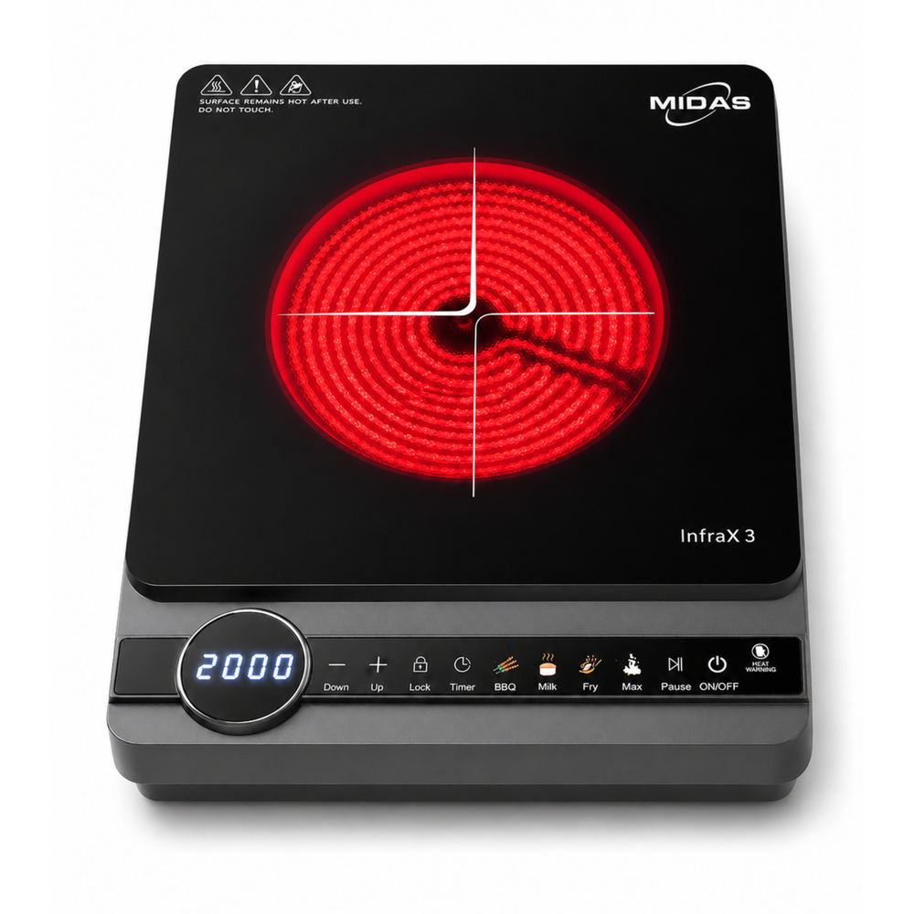 MIDAS InfraX 3 electric hot plate detail