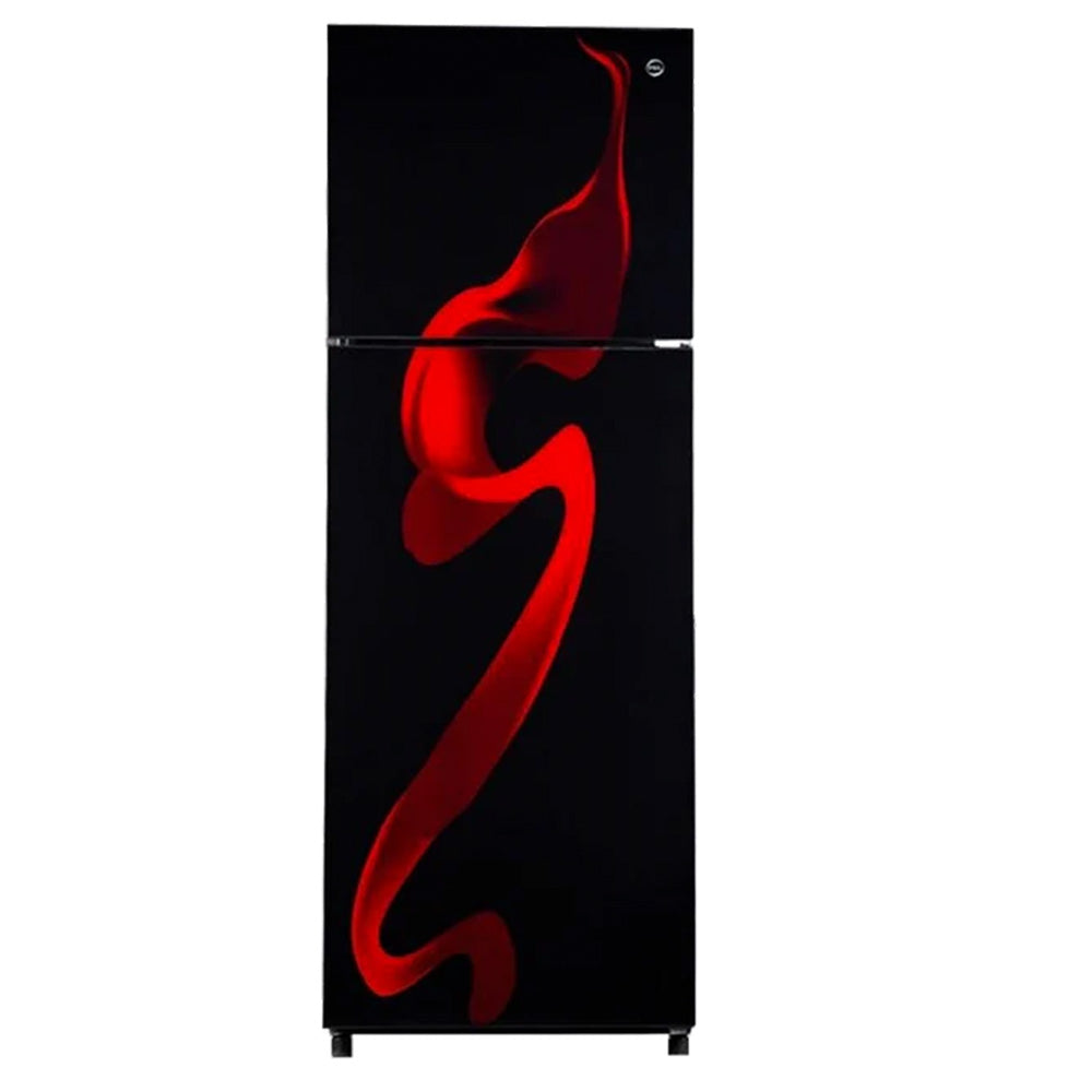 PEL ULTRA CURVED GLASS DOOR INVERTERON REFRIGERATOR Model 22260 RED BLAZE