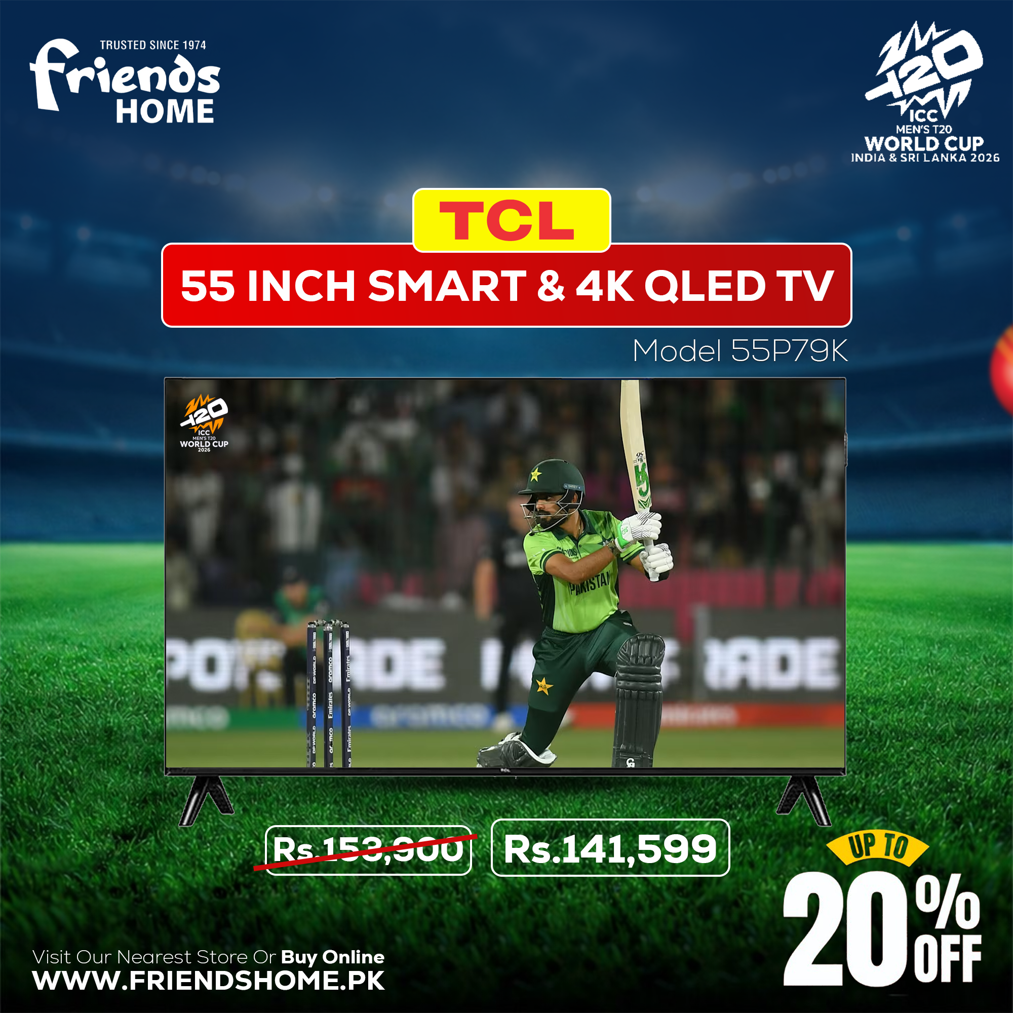 TCL 55 INCH SMART & 4K QLED TV Model 55P79K