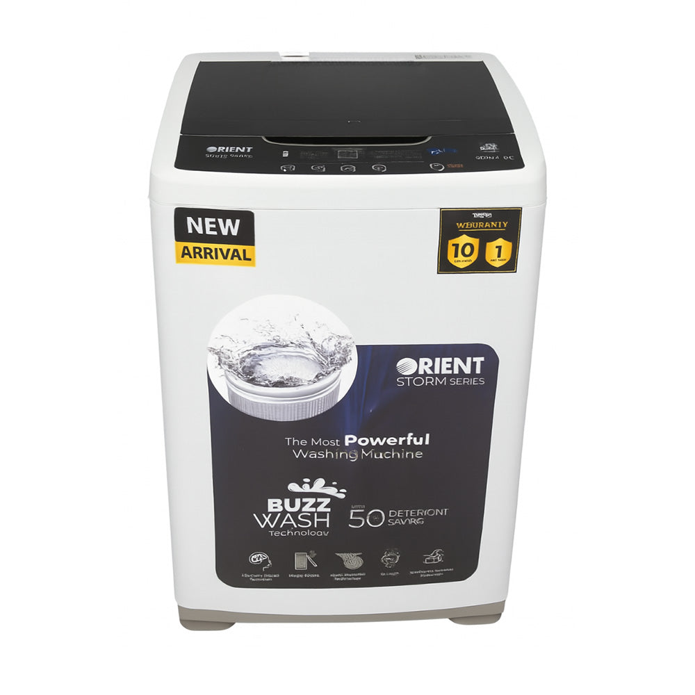 ORIENT 10KG AUTOMATIC TOP LOAD STORM WASHING MACHINE Model 1150 METALLIC SILVER