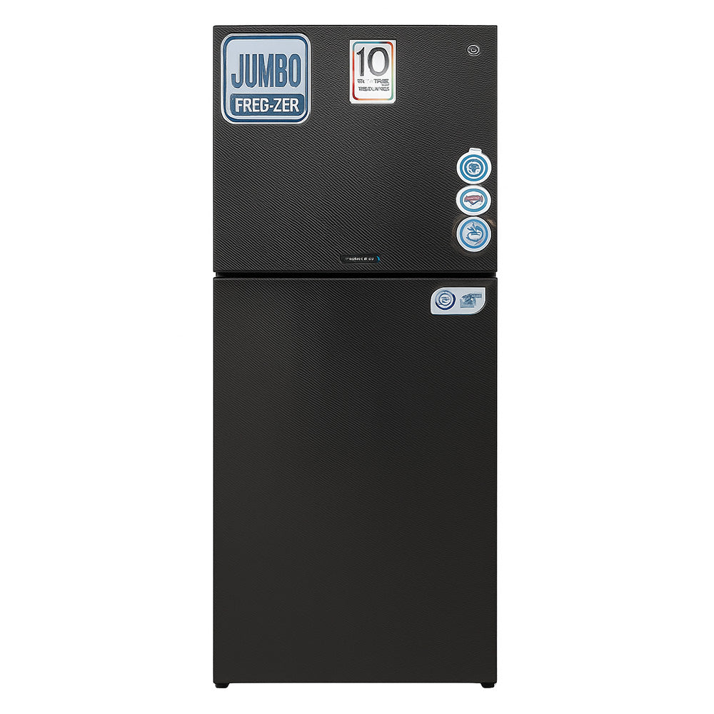 PEL FLAT GLASS DOOR INVERTERON REFRIGERATOR Model 2550 ARCH BLACK