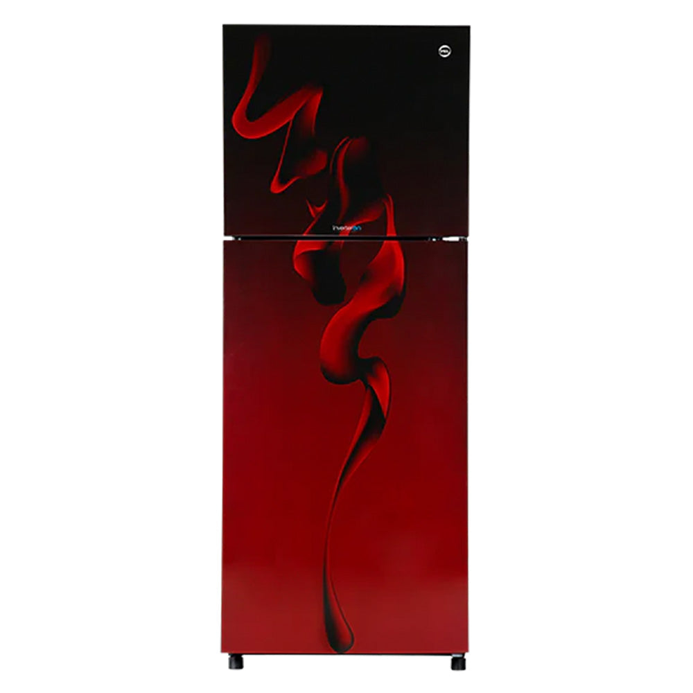 PEL FLAT GLASS DOOR INVERTERON REFRIGERATOR Model 2550 MAROON BLAZE