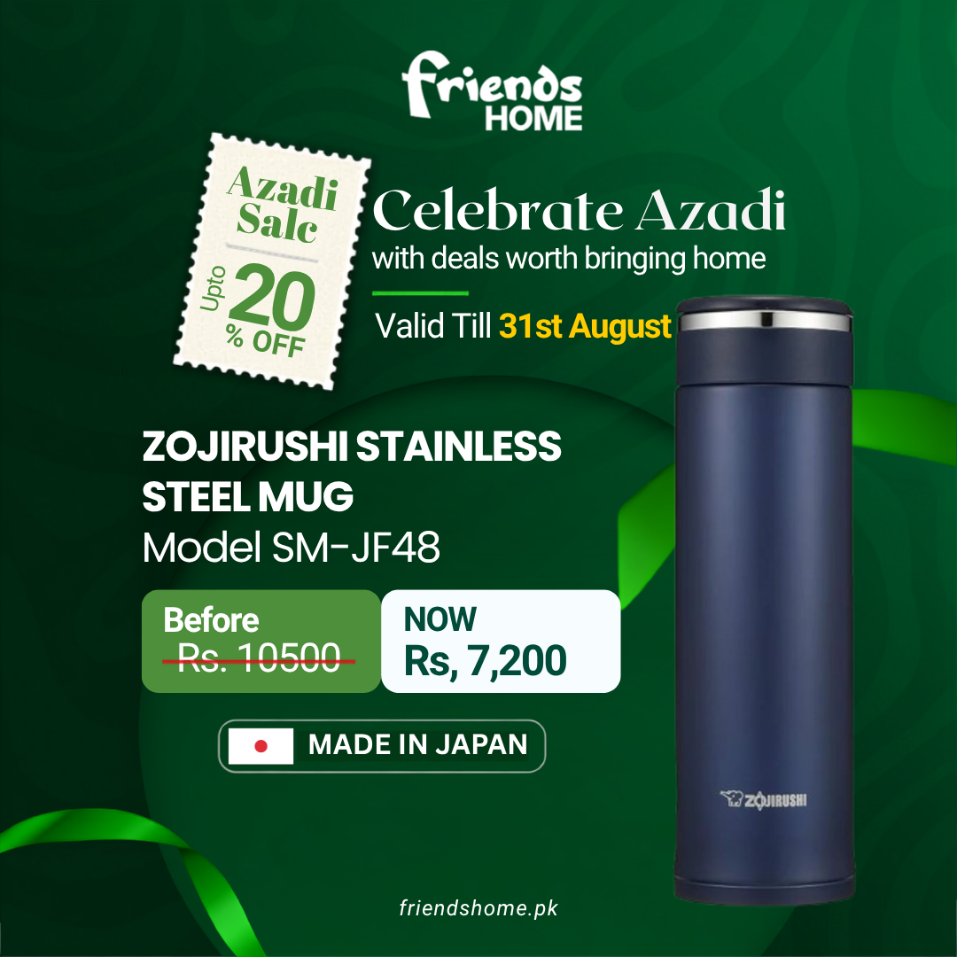 ZOJIRUSHI STAINLESS STEEL MUG Model SM-JF48