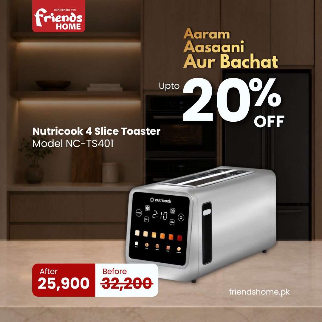 NUTRICOOK 4 SLICE TOASTER WITH TOUCH SCREEN Model NC-TS401