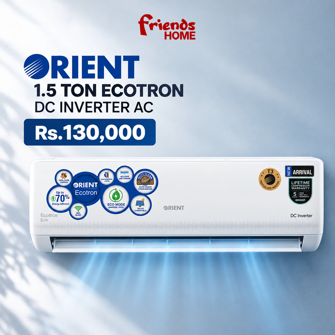 ORIENT 1.5 TON ECOTRON DC INVERTER AC Model EVO 19R SILK WHITE