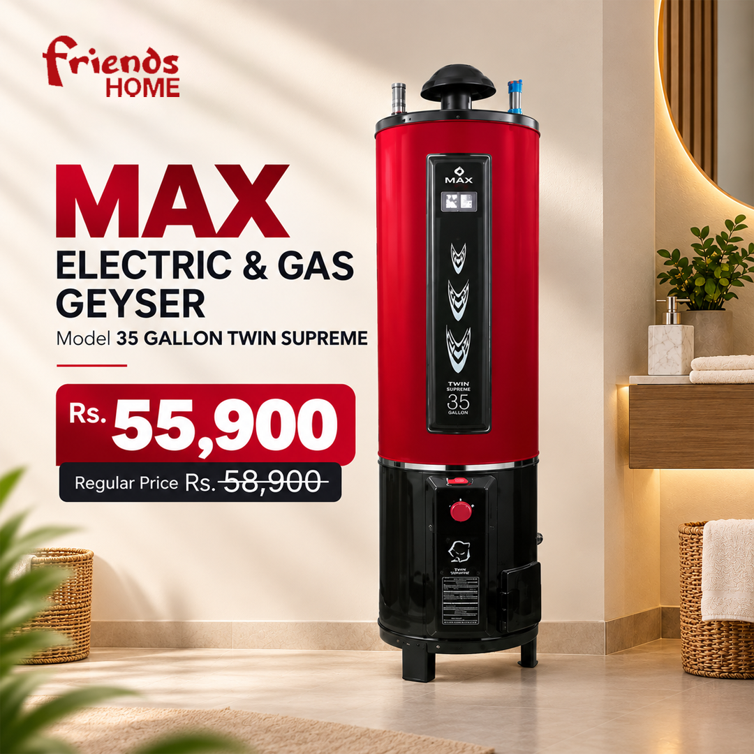 MAX ELECTRIC & GAS GEYSER Model 35 GALLON TWIN SUPREME