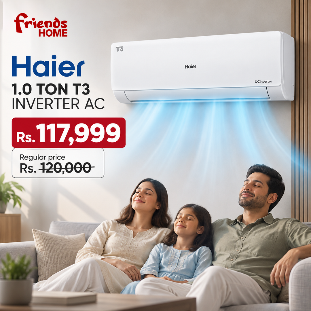 HAIER 1.0 TON T3 INVERTER AC Model HSU-13HFN W