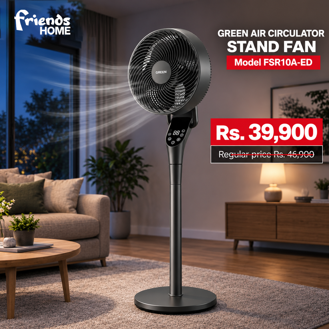 GREEN AIR CIRCULATOR STAND FAN Model FSR10A-ED