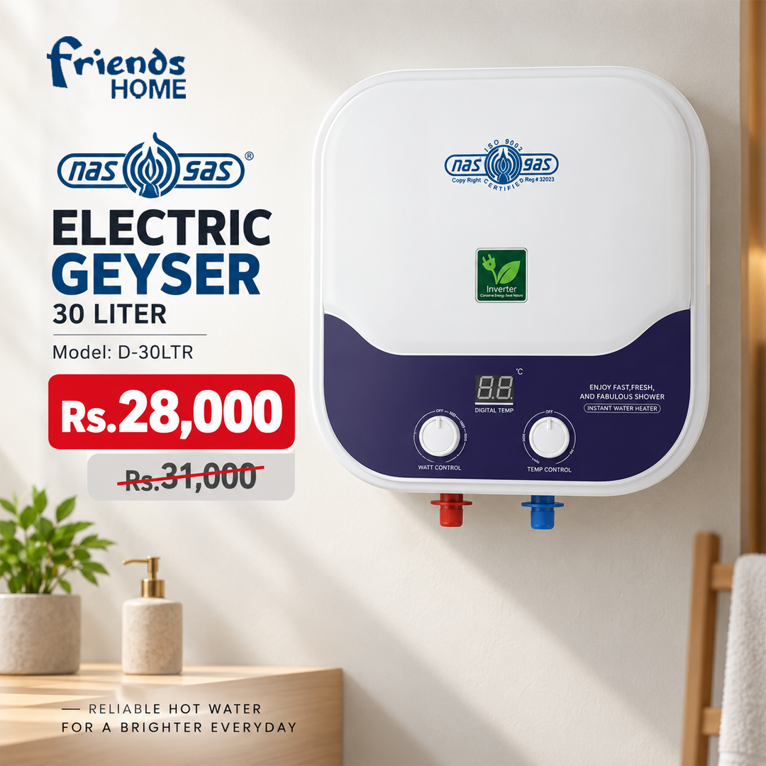 NASGAS ELECTRIC GEYSER 30 LITER Model D-30LTR