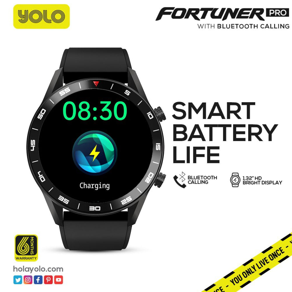 YOLO BLUETOOTH CALLING SMART WATCH Model FORTUNER PRO