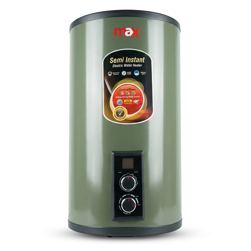 MAX SEMI INSTANT ELECTRIC GEYSER 50 LITER Model 50L-SUPER-INV