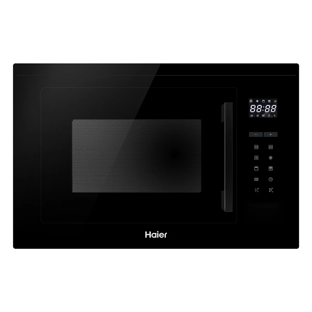 Haier HMN-25NG24H built-in microwave oven front view, 1000x1000 square
