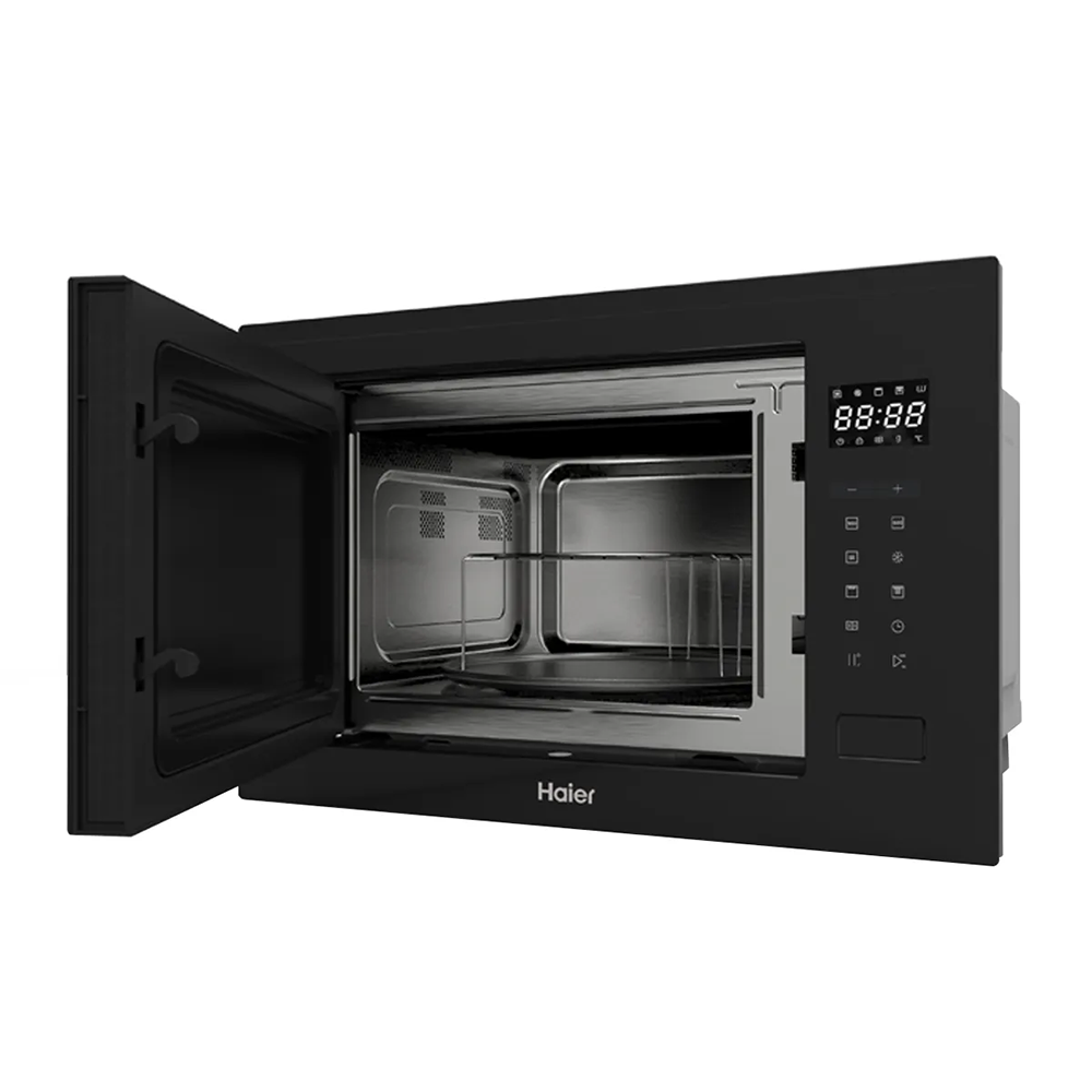 Haier HMN-25NG24H built-in microwave oven open door, 1000x1000 square