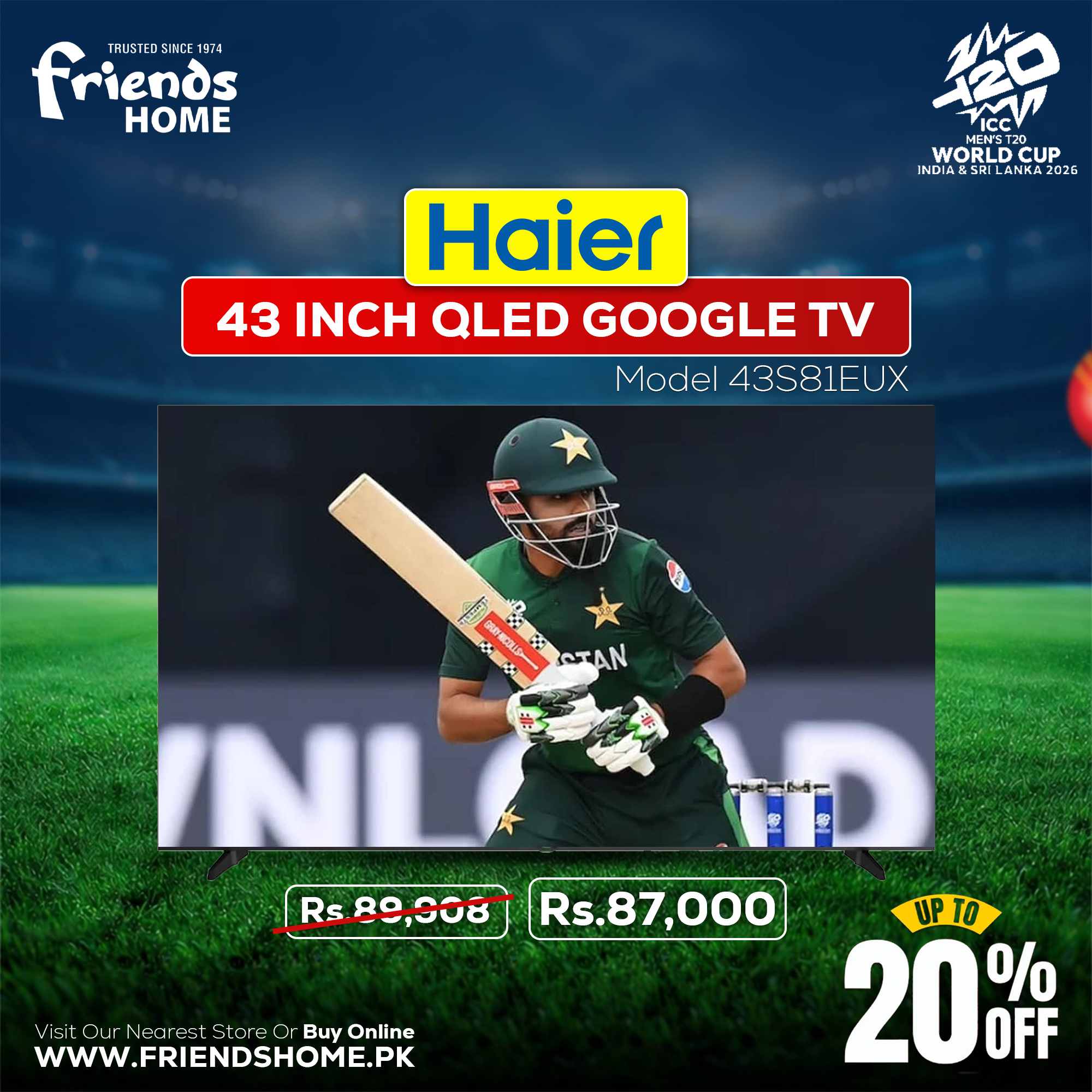 HAIER 43 INCH QLED GOOGLE TV Model 43S81EUX