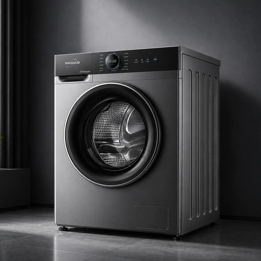 MIDAS 12KG AUTOMATIC FRONT LOAD WASHING MACHINE Model MI-INV-1200D2