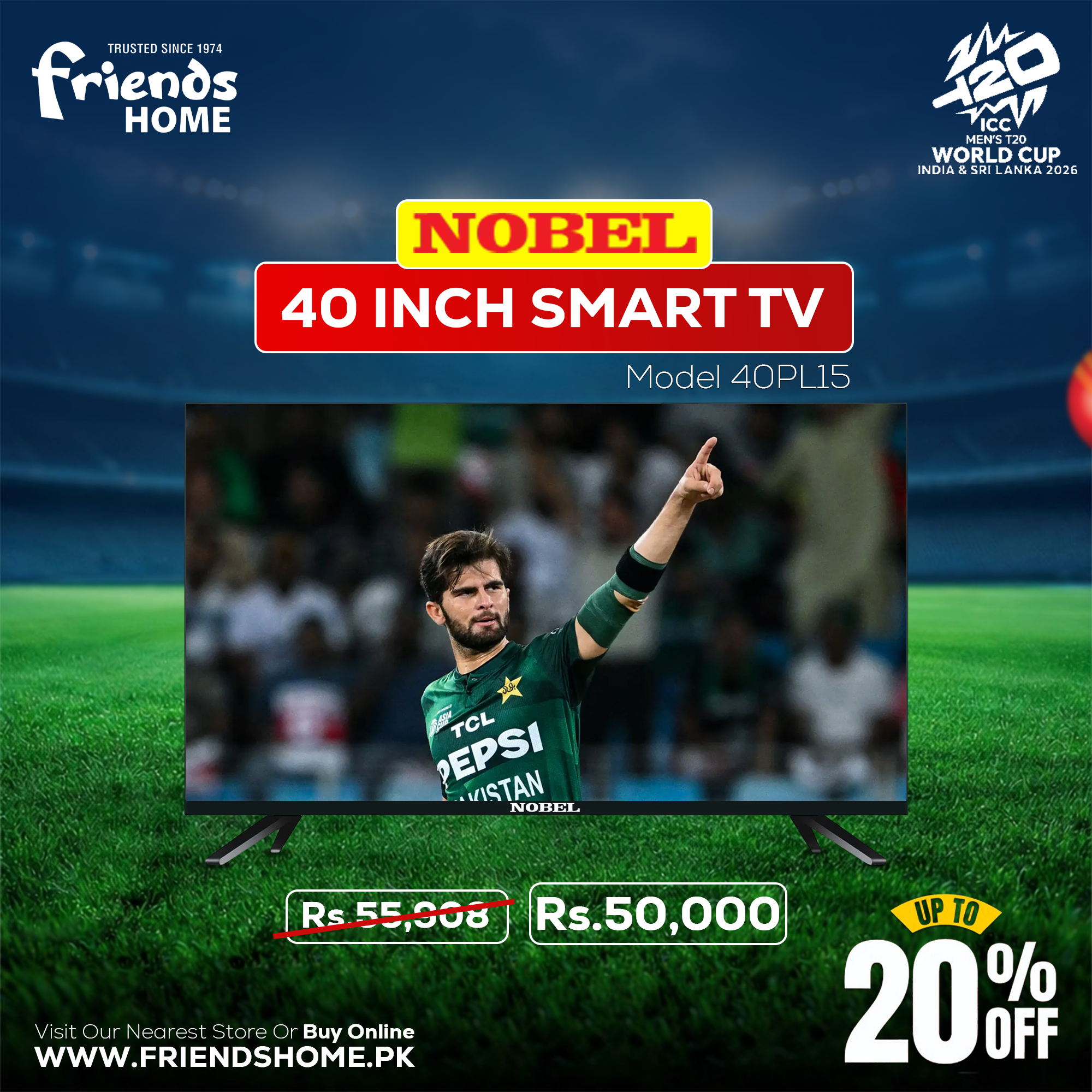 NOBEL 40 INCH SMART TV Model 40PL15