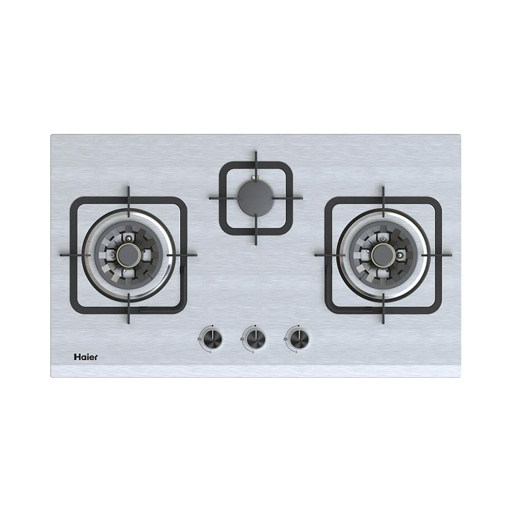 HAIER STAINLESS STEEL 3BURNER HOB Model HCC-Q87388 LPG