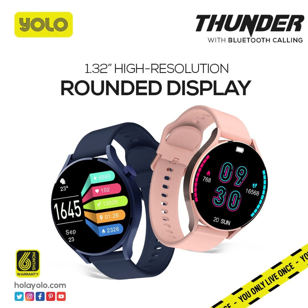 YOLO BLUETOOTH CALLING SMART WATCH Model THUNDER