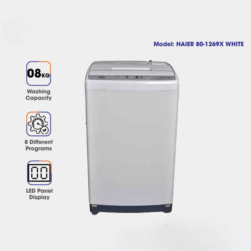 HAIER 8KG AUTOMATIC TOP LOAD WASHING MACHINE Model HWM80-1269X