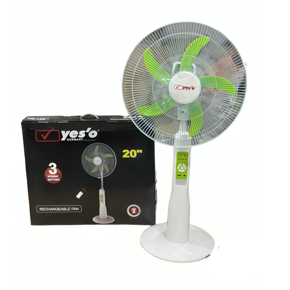 YESO RECHARGEABLE 20INCH FLOOR FAN Model YS-122