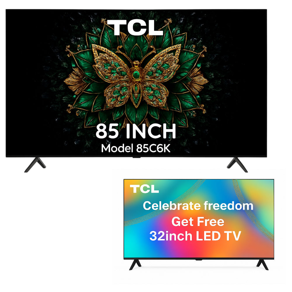 TCL 85 INCH SMART & 4K QD MINILED TV Model 85C6K