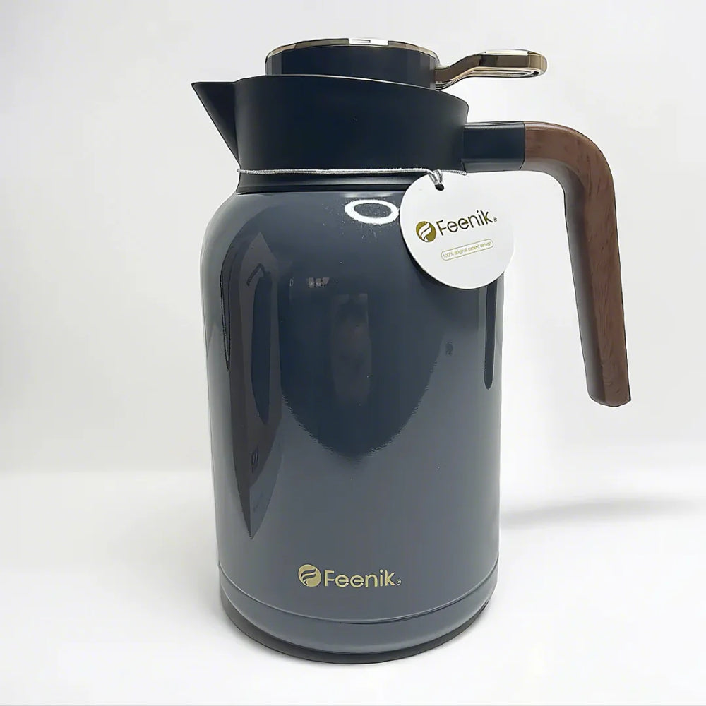 FEENIK THERMOS JUG STAINLESS STEEL VACUUM INSULATED DRINKS TEA WATER & COFFE 1500ML