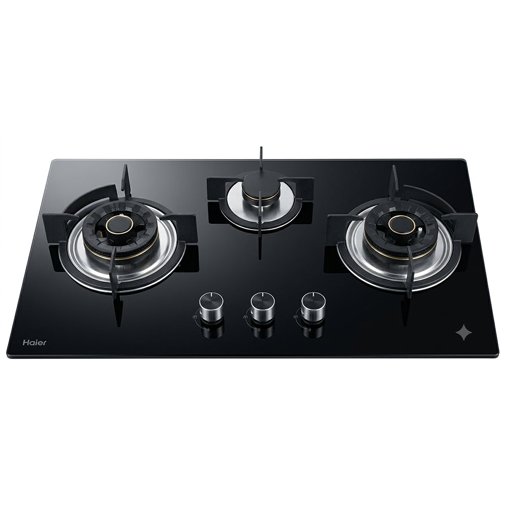 HAIER TEMPERED GLASS 3BURNER HOB Model HCC-Q67356-LPG