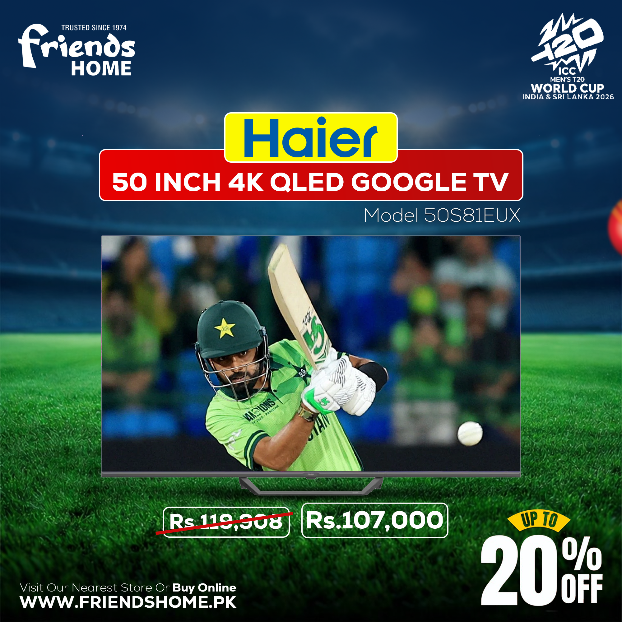 HAIER 50 INCH 4K QLED GOOGLE TV Model 50S81EUX
