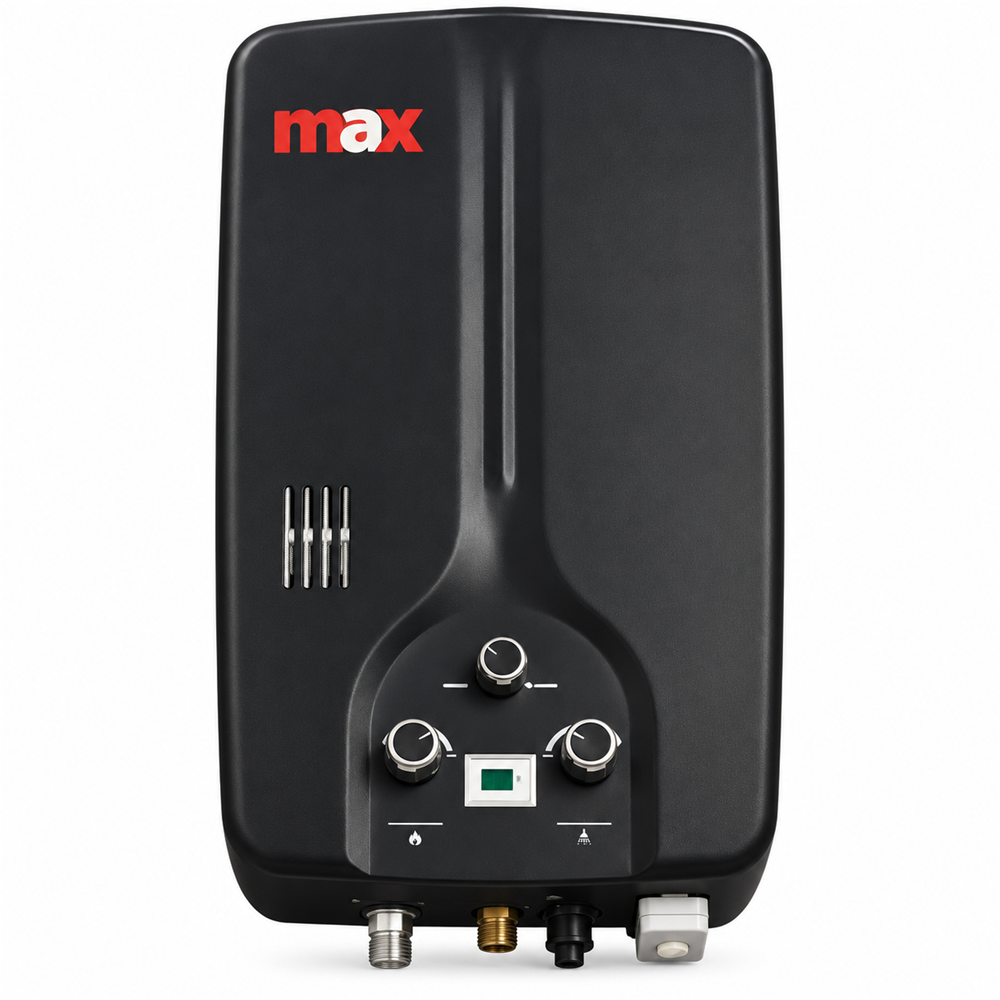 MAX 6L-LPG instant gas geyser, square white-background product image
