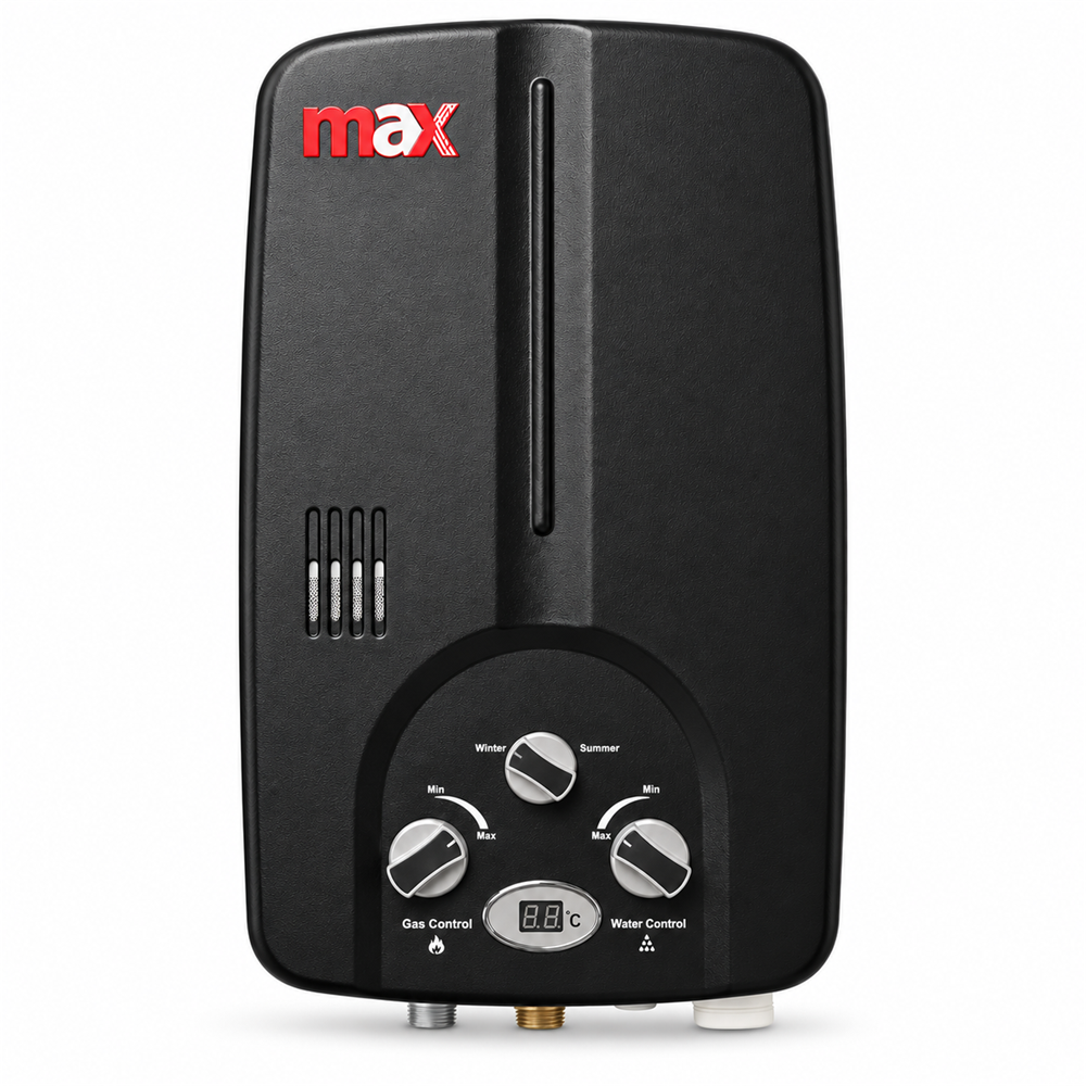MAX 6L-NG instant gas geyser, square white-background product image